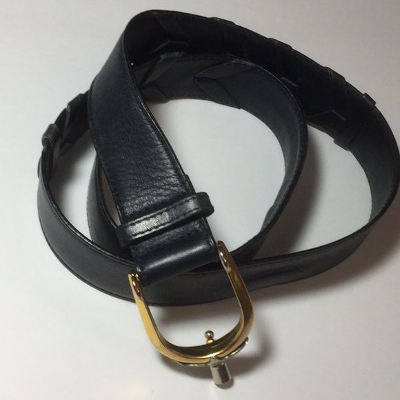 Vintage Authentic Gucci Leather Belt 28-31” Blue - Picture 2 of 12